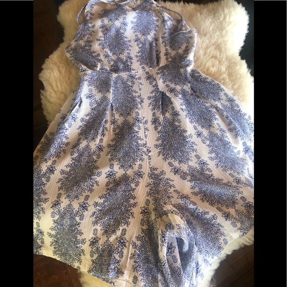 Chloe Blue Majesty Tie Back Romper - Picture 8 of 8